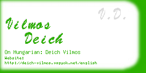 vilmos deich business card